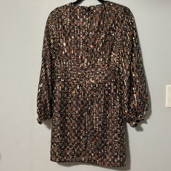 NY&C Gabrielle Union long sleeves sequined cocktail dress Sz Medium - Picture 5 of 11